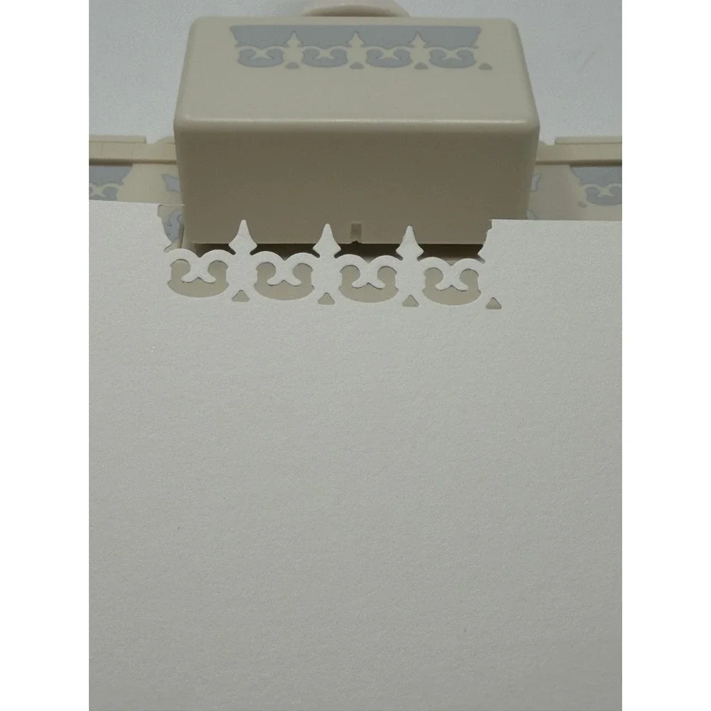 Martha Stewart Fleur de Lis Scroll Edge Border Punch Retired Tested